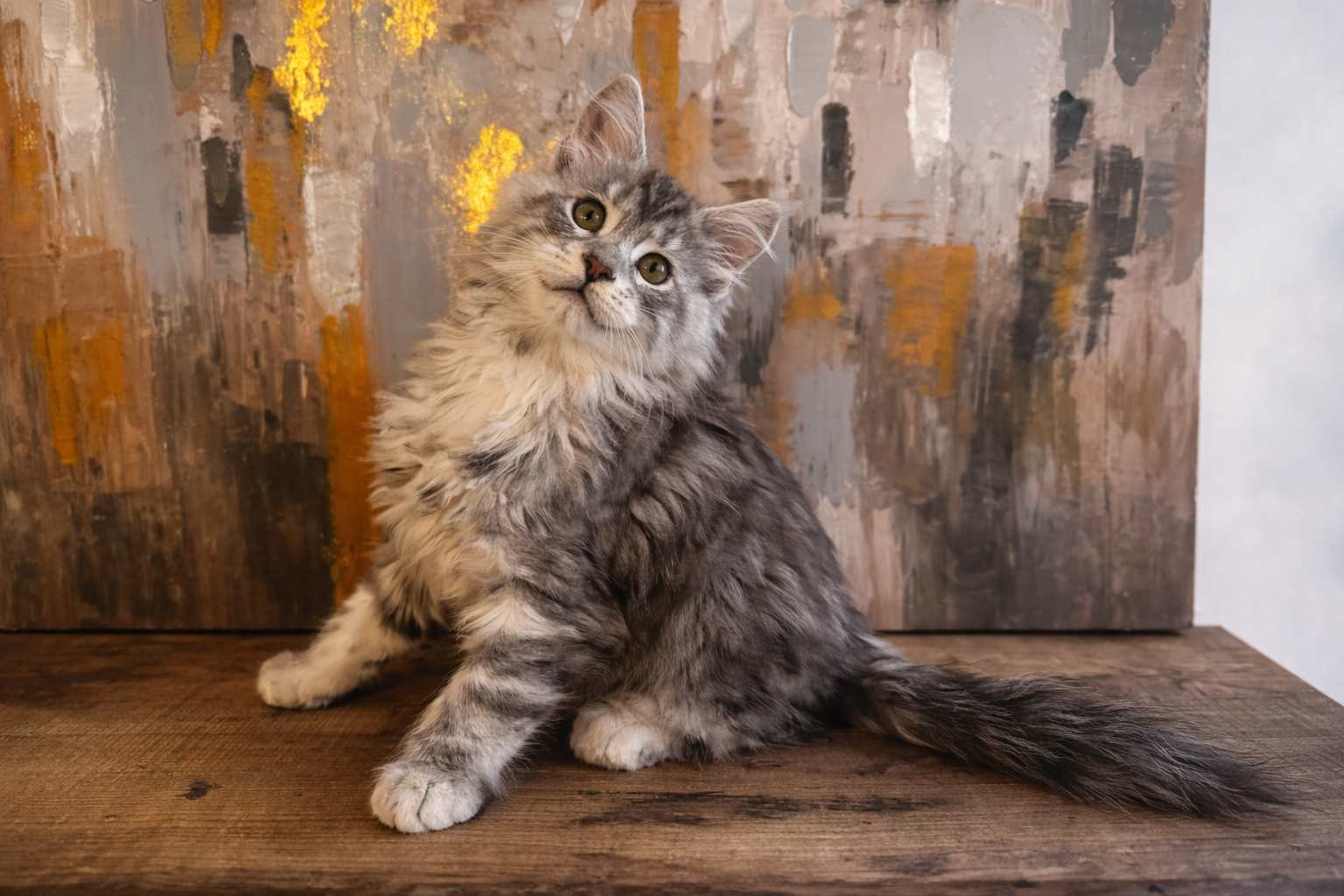 Maine Coon détendu